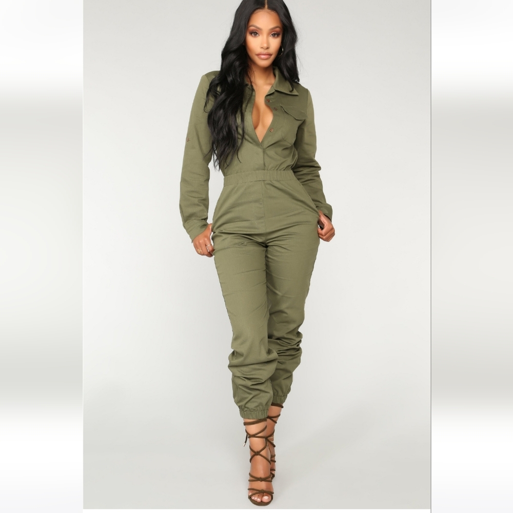 Jumpsuit olive green